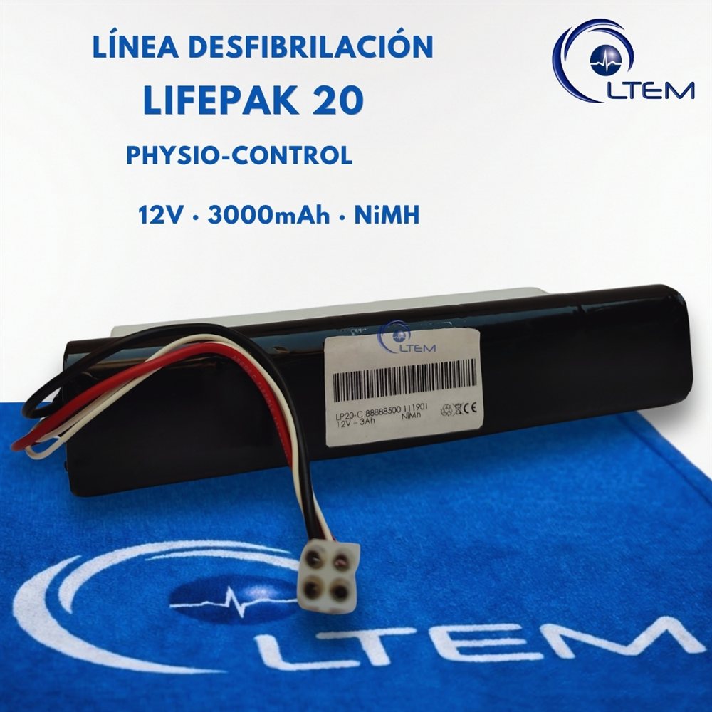 Batería para LIFEPAK 20 para desfibrilador Physio-Control LIFEPAK 20